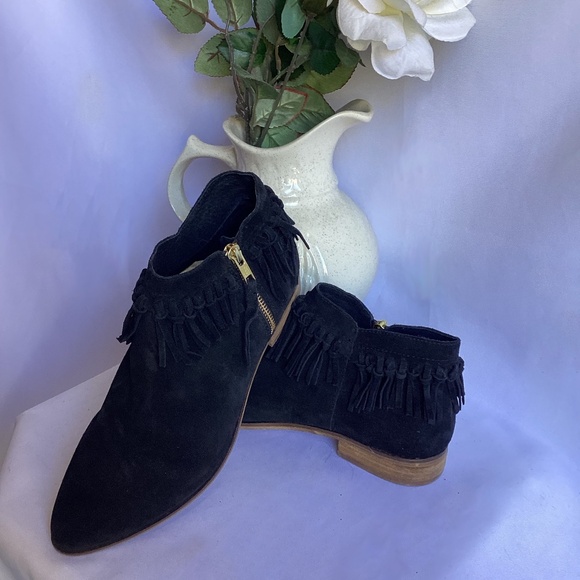 Aldo Black Ankle Boot with Fringe - Picture 4 of 5